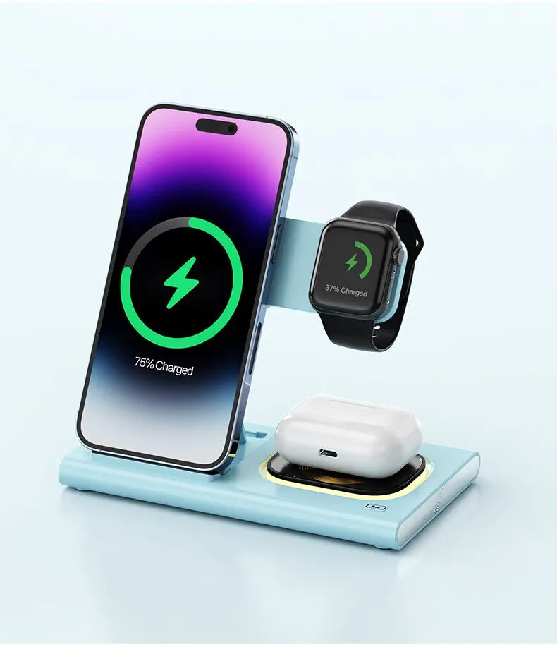 3 in 1 Wireless Charger Stand Pad